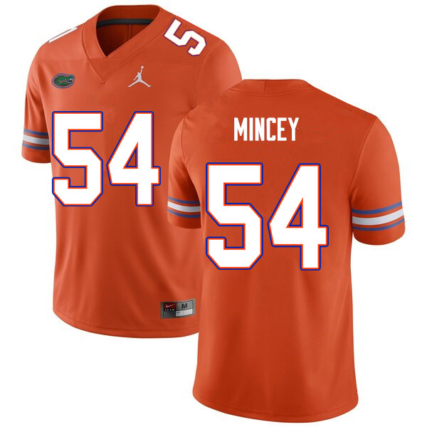 Men #54 Gerald Mincey Florida Gators College Football Jerseys Sale-Orange
